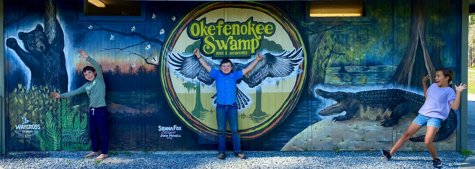 Located at the annex building at the Okefenokee Swamp Park